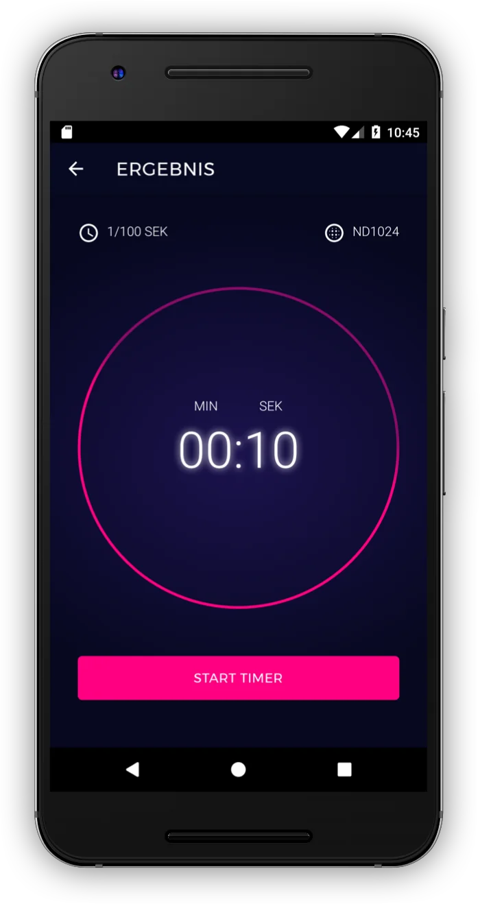 Timer-Funktion in der ND-Filter Expert App